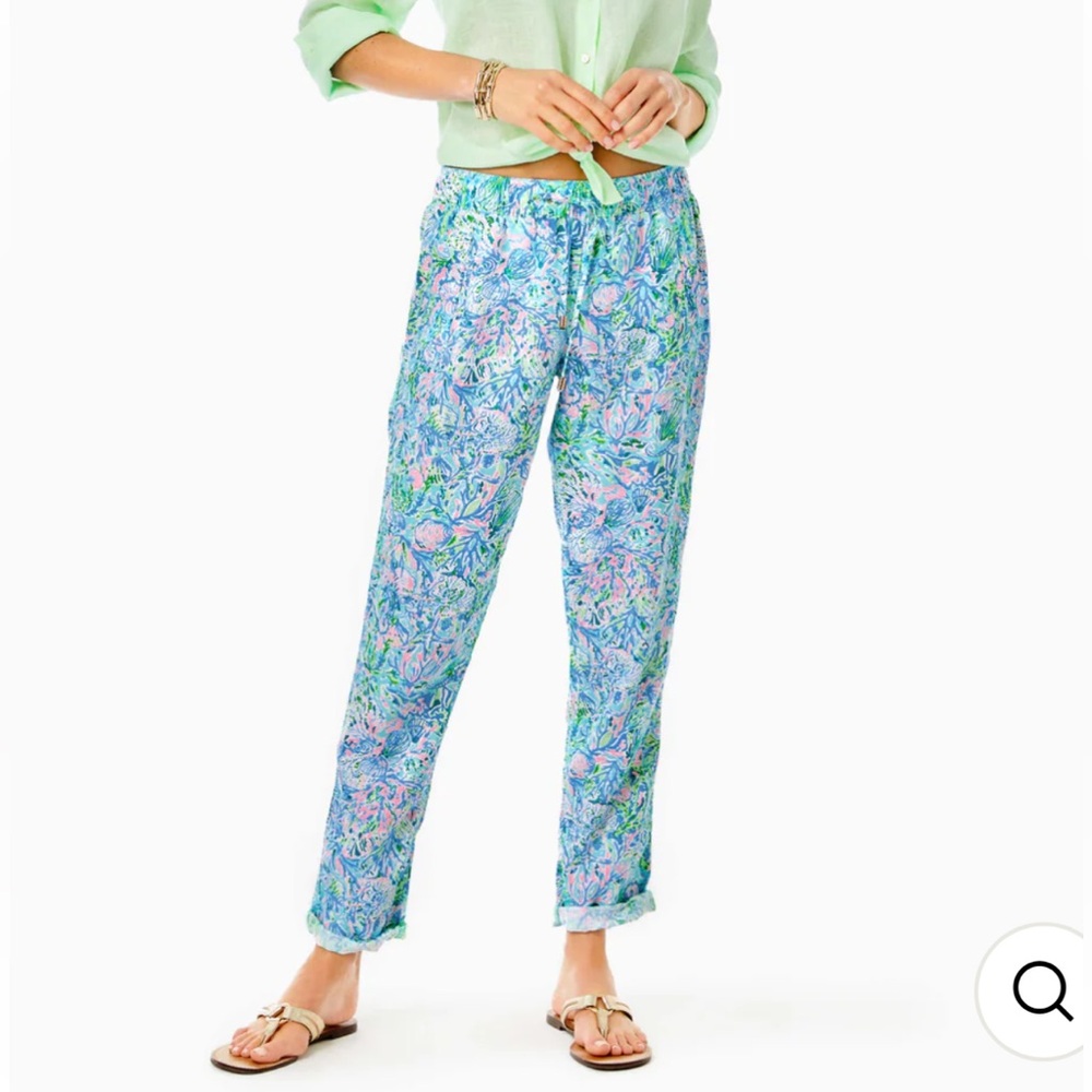 Lilly Pulitzer Blue and Green Capris